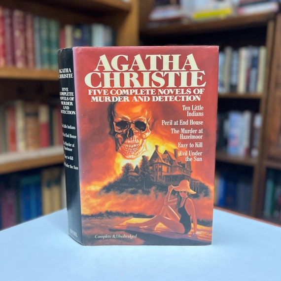 Agatha Christie: Five Complete Novels of Murder and Detection 1986 Hardcover Book in Original Dust Jacket Vintage Mystery Novel Omnibus