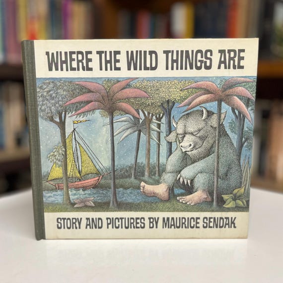 Where The Wild Things Are Stories and Pictures by Maurice Sendak 1974 Edition Illustrated Hardcover Book in Original Dust Jacket