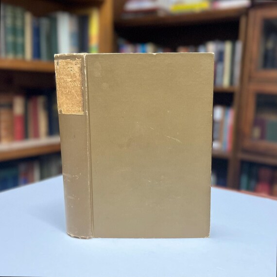1905 The Moonstone by Wilkie Collins Antique Classic Literature Hardcover Book with Illustrated Frontispiece