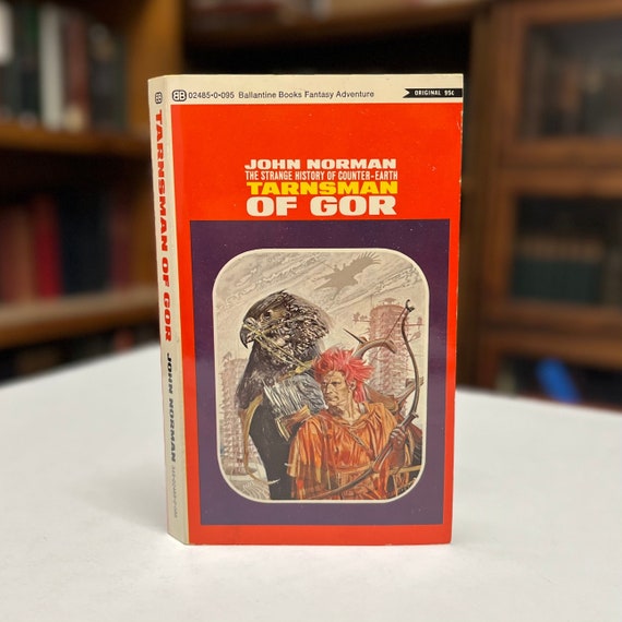 Tarnsman of Gor by John Norman Vintage Science Fiction Ballantine Red Cover Paperback 1971