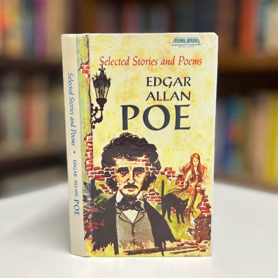 Edgar Allan Poe Selected Stories & Poems Perma-Bound Gothic Horror Hardcover Book (1962 Airmont Classic Edition)