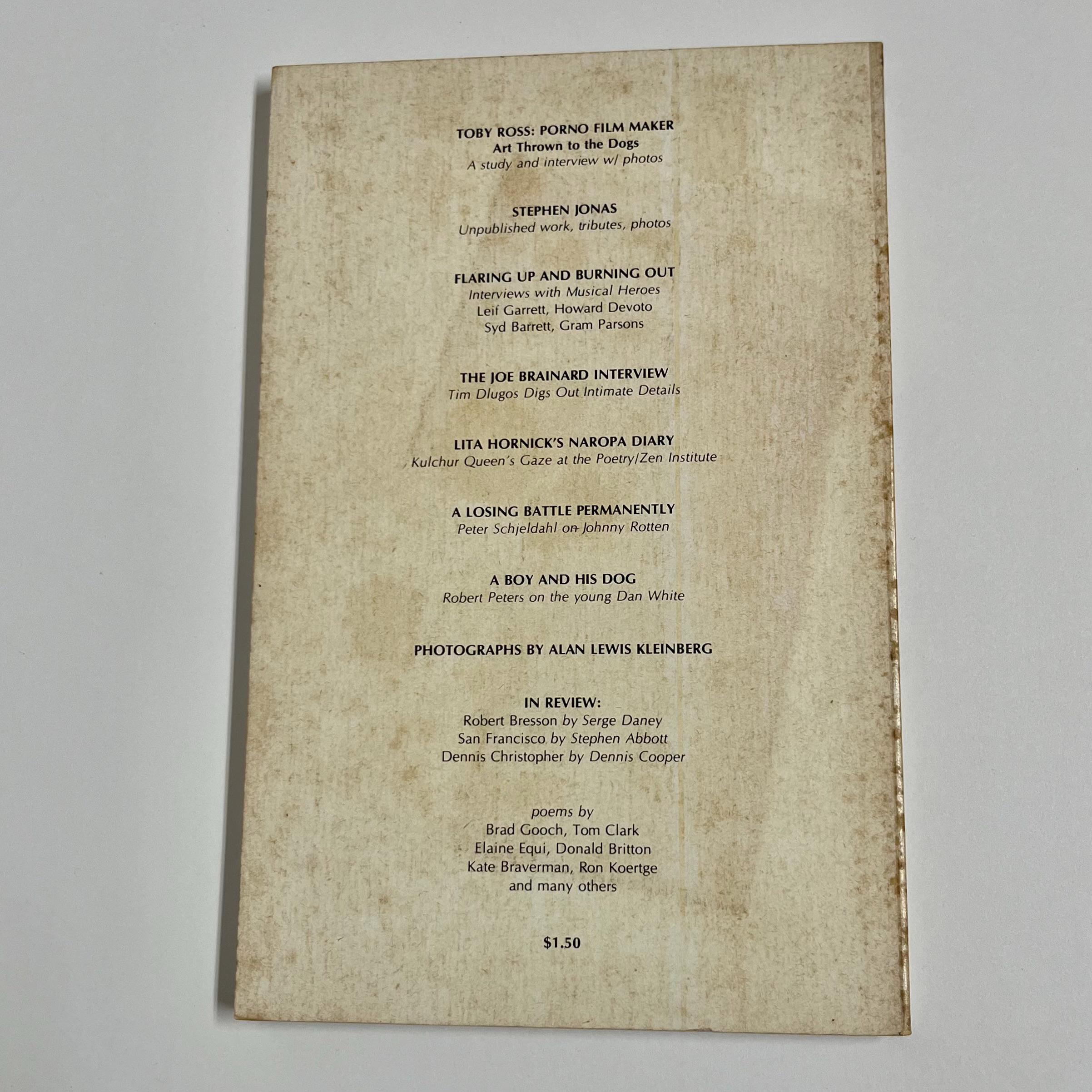 Little Caesar 10 by Dennis Cooper Vintage Poetry Book Gerard Malanga Allen  Ginsberg inscribed by Robert Peters Scarce 1980 Softcover