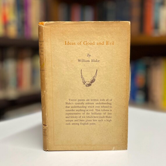 Ideas of Good and Evil by William Blake 1927 Poetry Hardcover Book in Original Dust Jacket (Limited Edition #319 of 510)