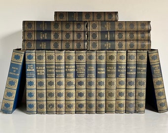 The World’s Popular Classics - Blue Art-Type Edition - Vintage Books - Classic Literature - Sold Individually