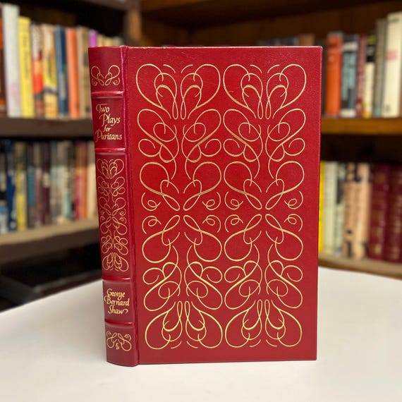 Two Plays for Puritans by Bernard Shaw Easton Press Leather Classic Literature Illustrated Hardcover Book 1979 Edition