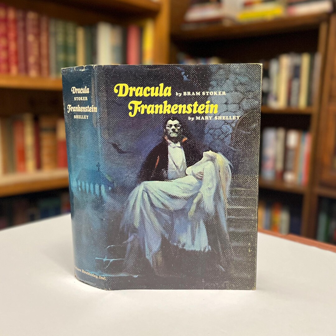 Dracula and Frankenstein by Bram Stoker &amp; Mary Shelley Two Novels in One Volume Vintage Book ...