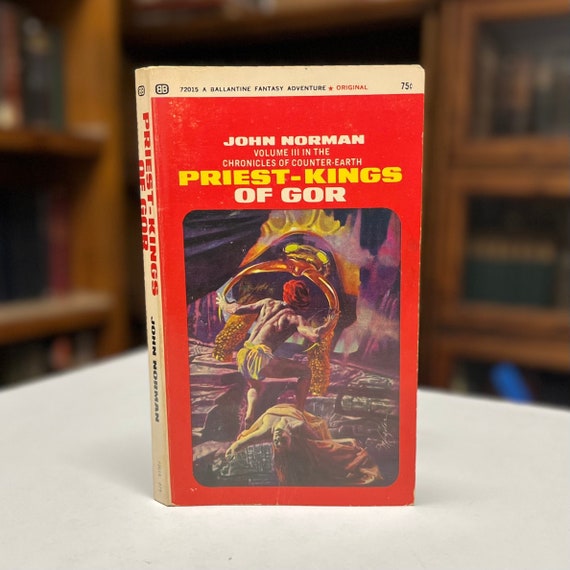 Priest Kings of Gor by John Norman First Edition Vintage Science Fiction Ballantine Red Cover Paperback 1968