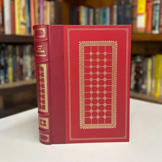 Pride and Prejudice by Jane Austen 1984 Oxford University Press & Franklin Library Vintage Quarter Leather Hardcover Book