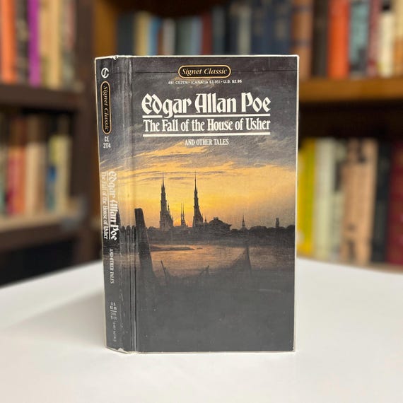 Edgar Allan Poe The Fall of the House of Usher & Other Tales 1980 Gothic Horror Ex-Library Perma-Bound Style Hardcover Book