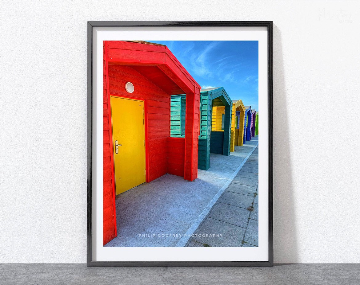 Hartlepool Beach Huts Photo, Photographic Print, Hartlepool Gift
