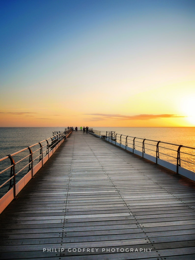 Coastal Sunrise Photo Print Saltburn Pier Photo Home Decor Etsy