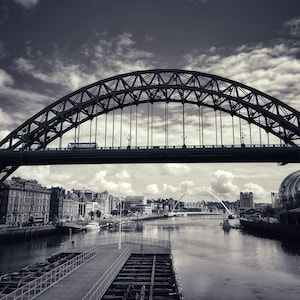 Newcastle Print Black and White, Photographic Print, Tyne Bridge Print, Architecture Art, Newcastle Gift, Landscape Photography, Wall Art