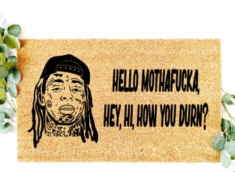Lil Wayne Doormat - Funny Doormat -  Gift for him - Gift for Dad - Rapper Doormat - Welcome Mat - Gag gift