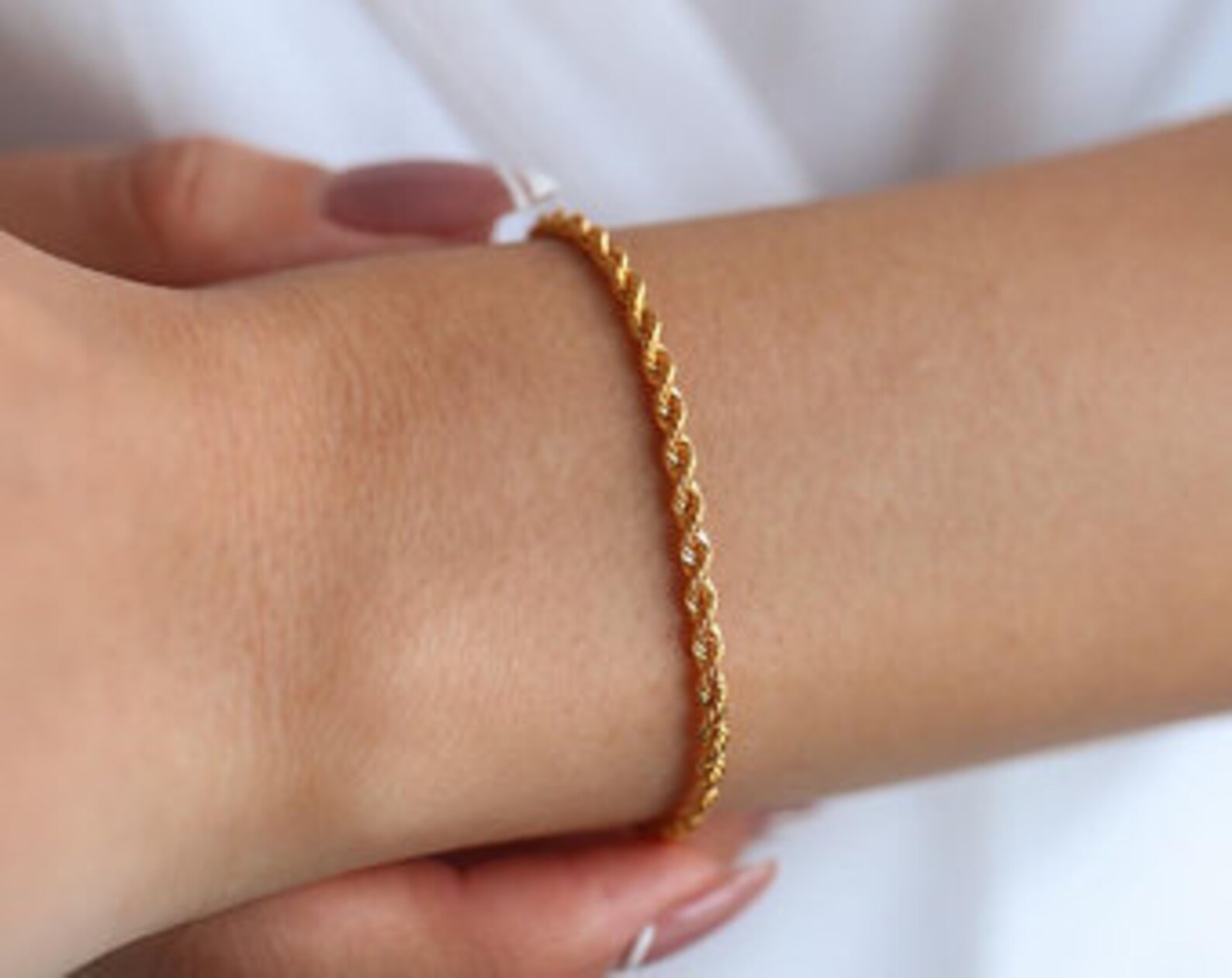 Gold Rope Bracelet free bundle Skinny Rope Bracelets 3mm Etsy