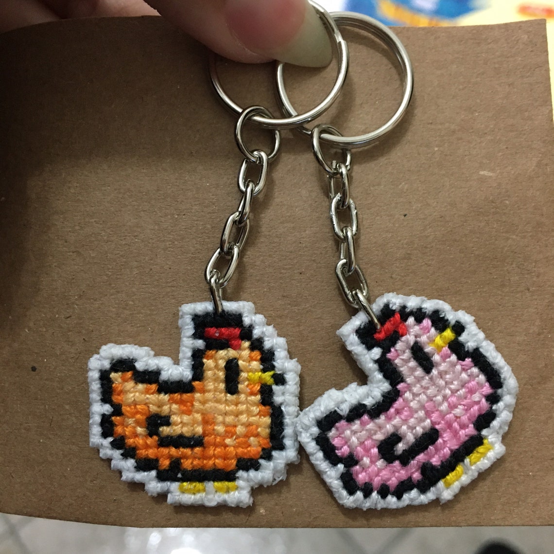 Custom embroidery keychain Etsy