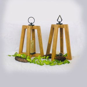 Wood Lantern, Candle Holder, Wedding centerpiece