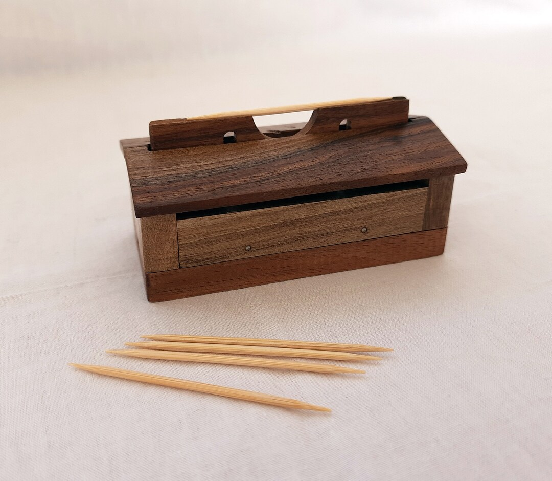 Wooden Toothpick Dispenser, Toothpick Holder Etsy