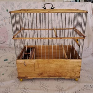 Wooden Bird Cage, Wood Cage, Goldfinch cage, bird house, Wood carving cage