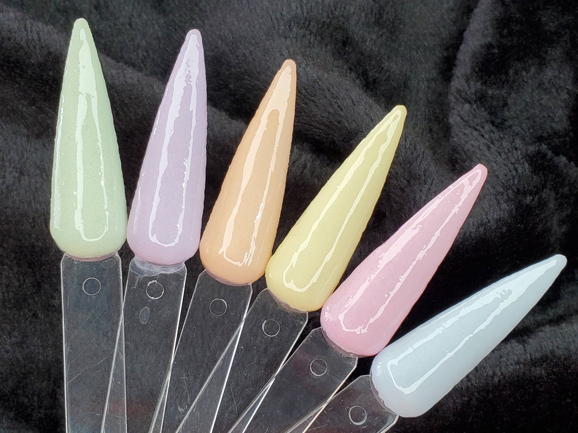 Dreamsicle Spring Pastel Orange Acrylic Nail Dip Powder Etsy