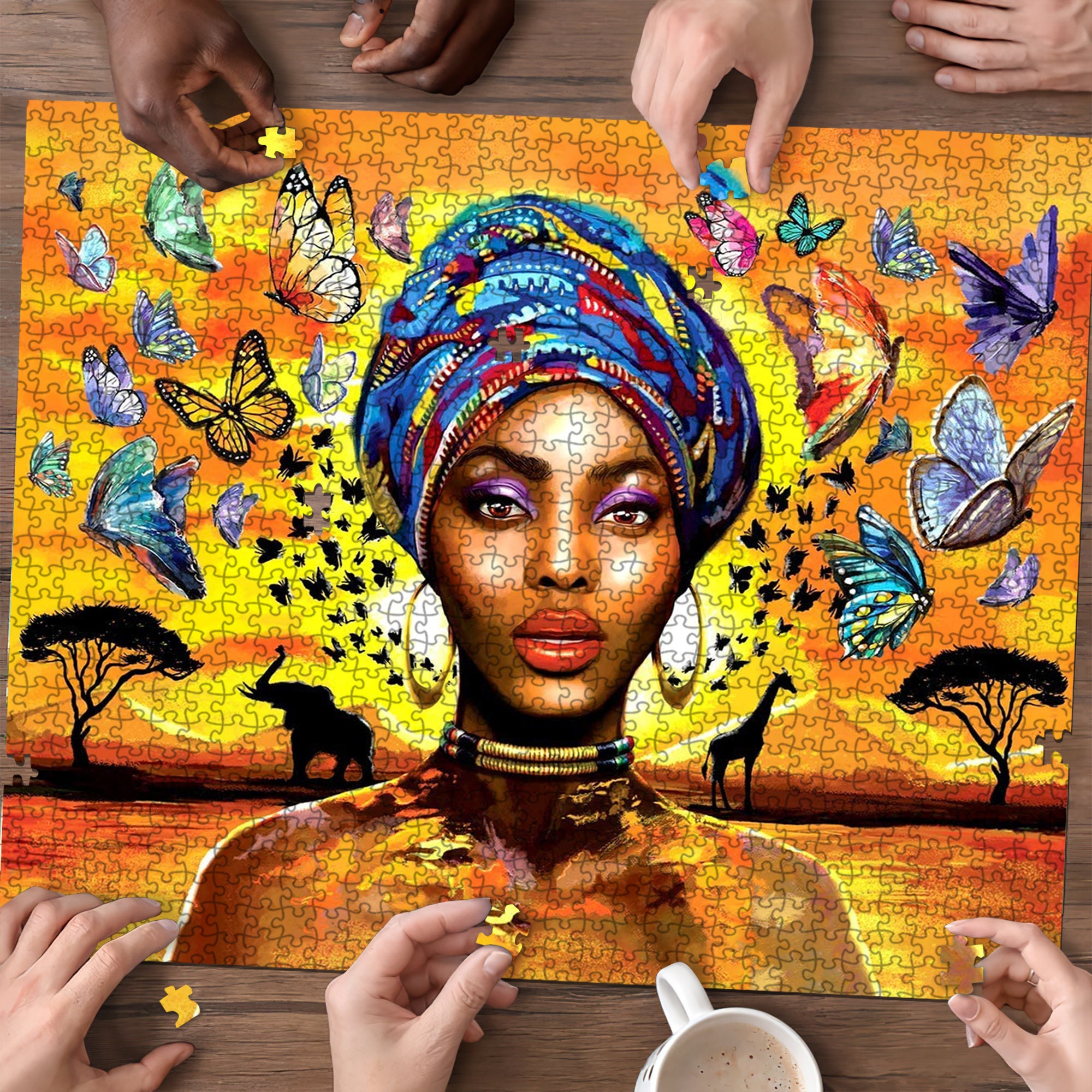 Delightful Woman Jigsaw PuzzleJigsaw Puzzles for adults and | Etsy