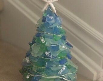 Sea Glass Christmas Tree Etsy