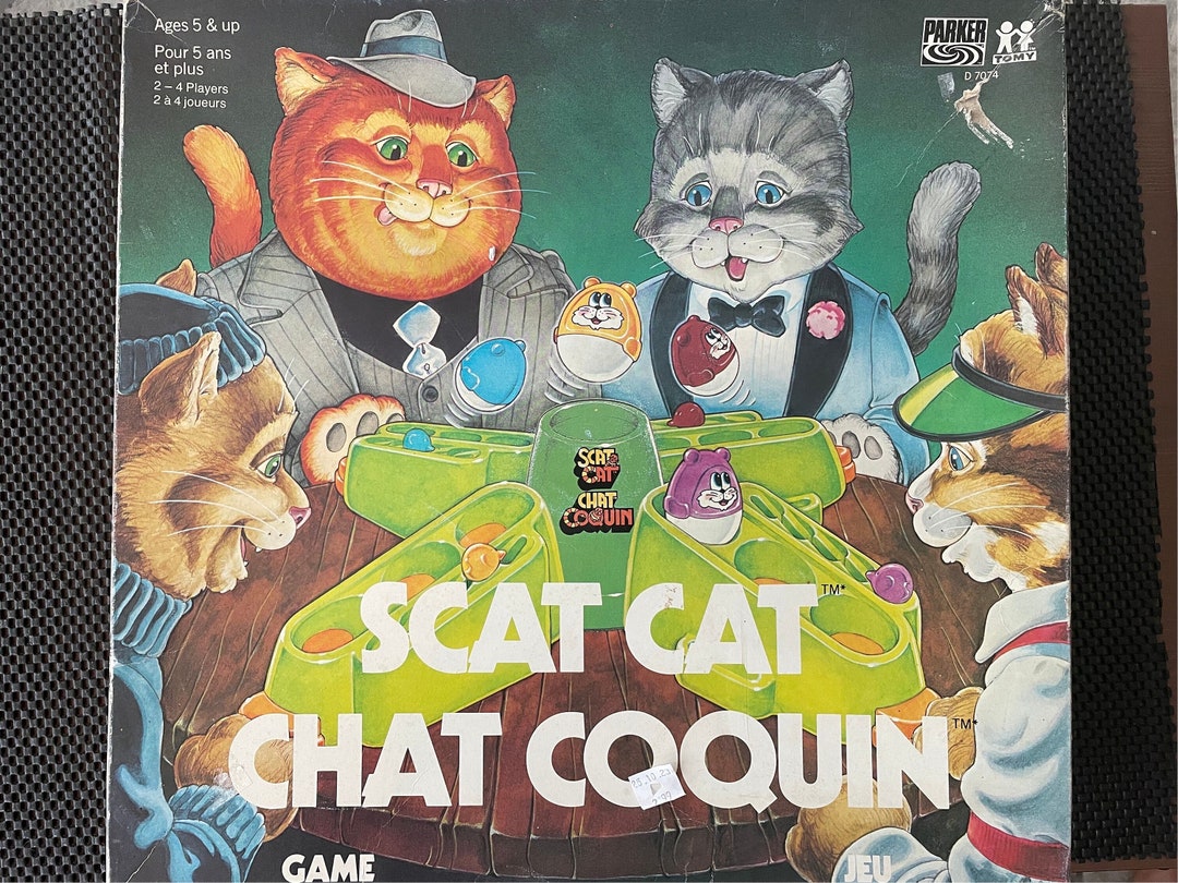 Vintage Scat Cat Board Game by Parker Brothers Tomy Etsy