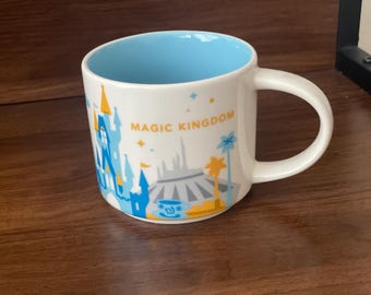 Retired Starbucks Disney Parks Magic Kingdom You Are Here Collection Series Ceramic Coffee Mug