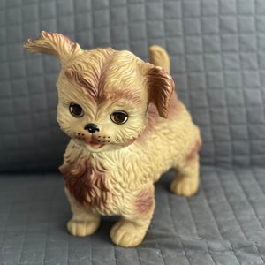 Vintage Edward Mobley Rubber Sleepy Eyed Toy Dog with Squeaker