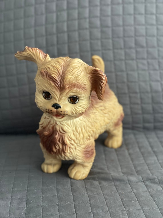Vintage Edward Mobley Rubber Sleepy Eyed Toy Dog With Squeaker Etsy UK