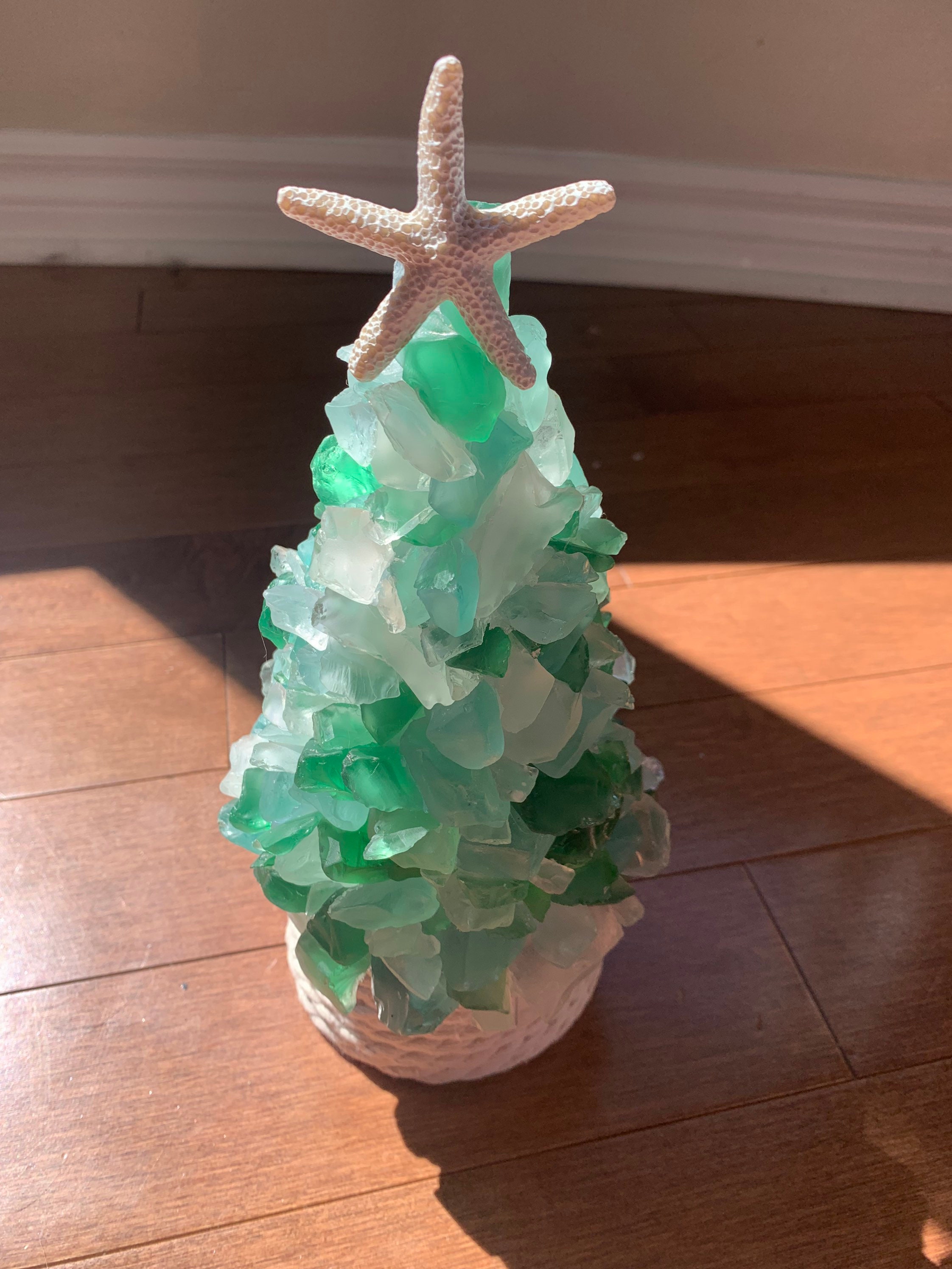 Sea Glass 9 Inch Christmas Tree Made With Light and Dark Etsy