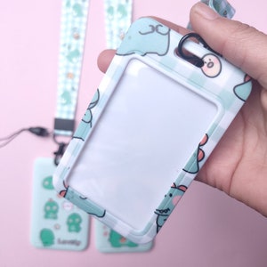 Cute Lanyard ID Card Holder Case With ID Display Window - Etsy