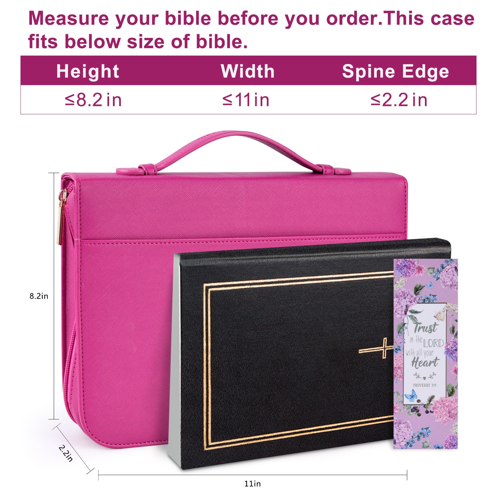 KJV Holy Bible, Compact Large Print Faux Leather Red Letter Edition - Ribbon Marker, King James Version, Pink - View #4
