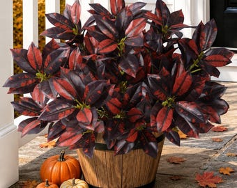 5 Bundles UV Resistant Artificial Outdoor Plants, Realistic Greenery for Porch Yard