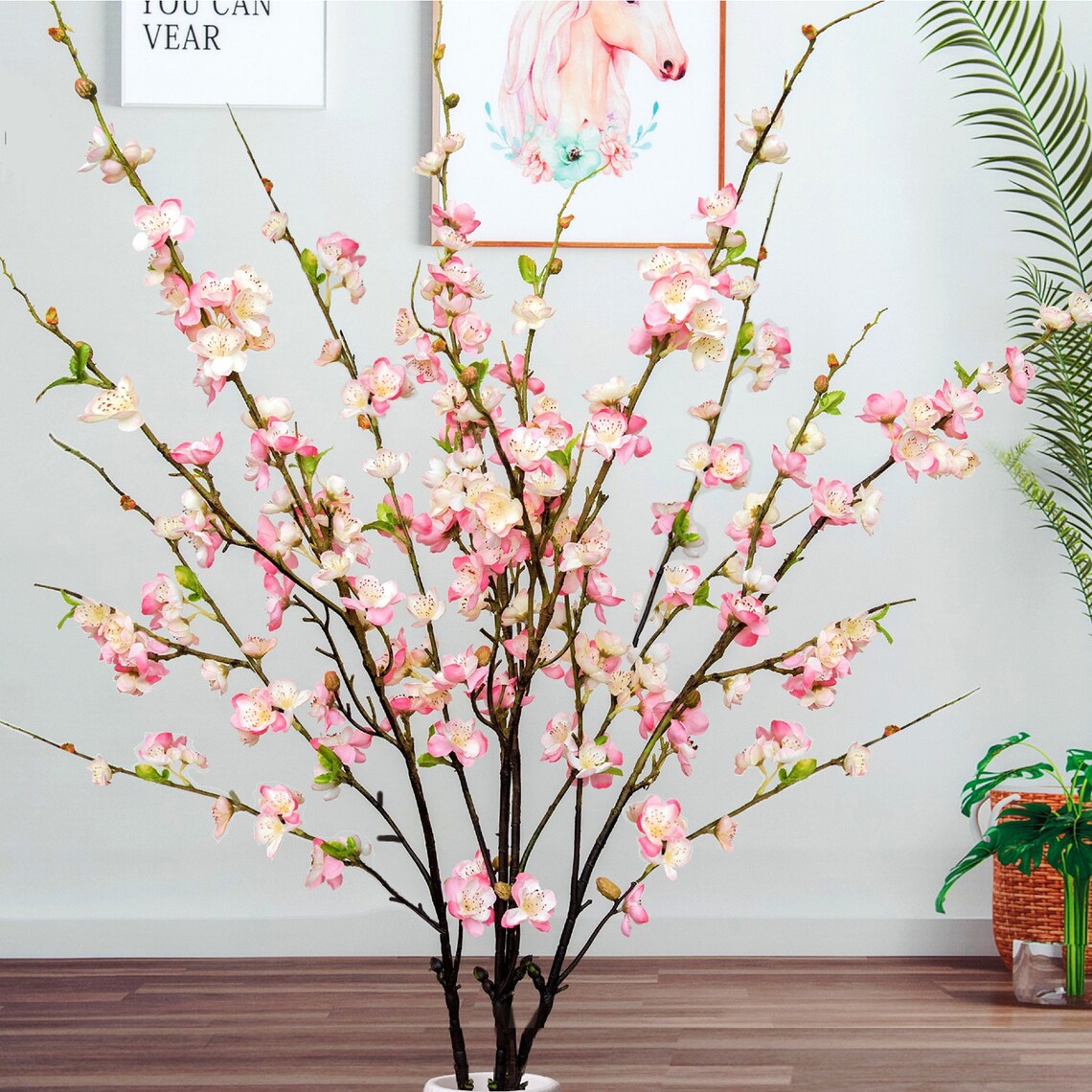 Artificial Cherry Blossom Flowers Boutique Long Stem Branches Etsy