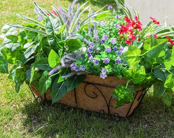 UV Resistant Artificial Fall Plants Bushes: Outdoors Plastic Faux Greenery & Flowers