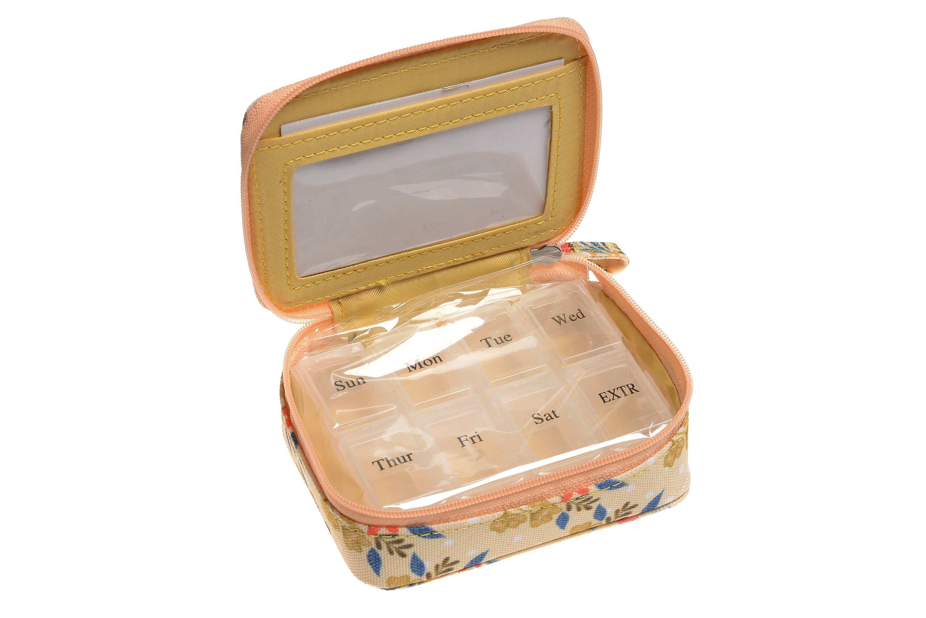 Pill Organizer Case Weekly Floral Pill Box Compact Size for Etsy