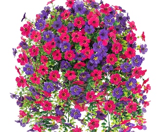 Artificial Daisy Hanging Basket: Outdoor Faux Flowers