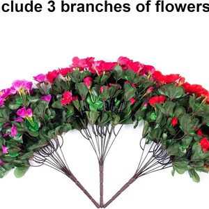 Flores de camelia de seda sintética resistentes a los rayos UV: Flores artificiales para exteriores - 3 ramos imagen 14