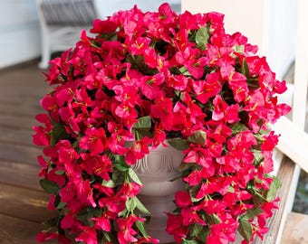 Artificial Bougainvillea Hanging Flowers: UV Resistant Outdoor Decor - 2PCS