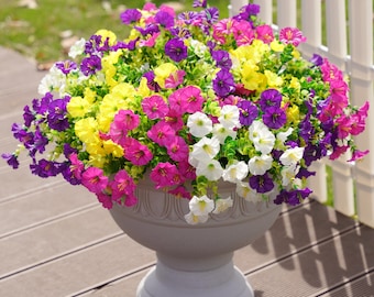 Artificial Morning Glory: UV Resistant Outdoor Faux Flowers - 12 Bundles
