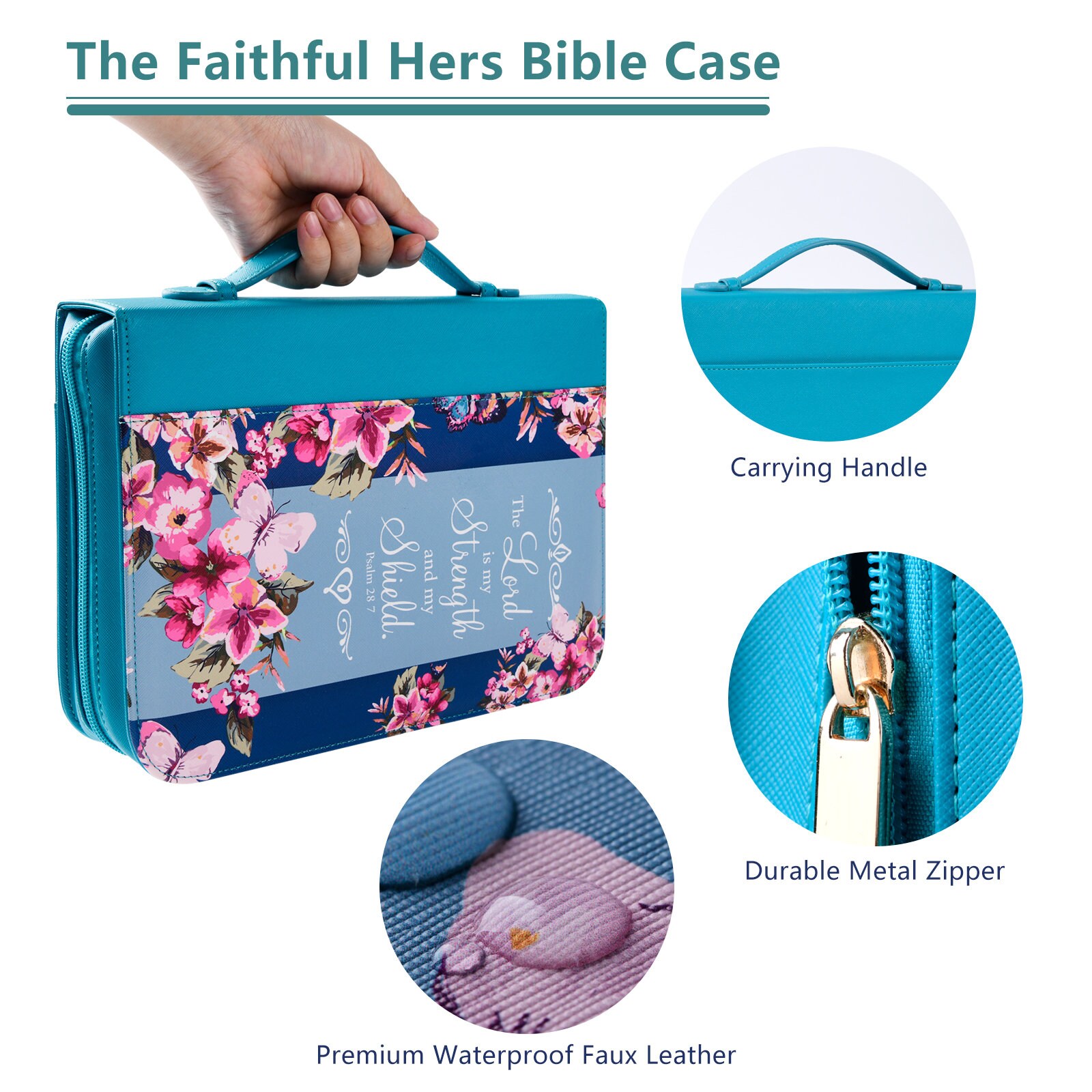 PU Leather Bible Cover Case Floral for Women With a Matched - Etsy