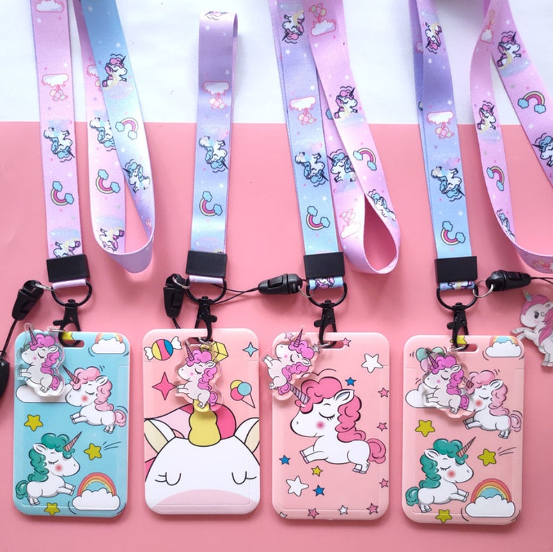 Cute Lanyard ID Card Holder Case With ID Display Window Etsy