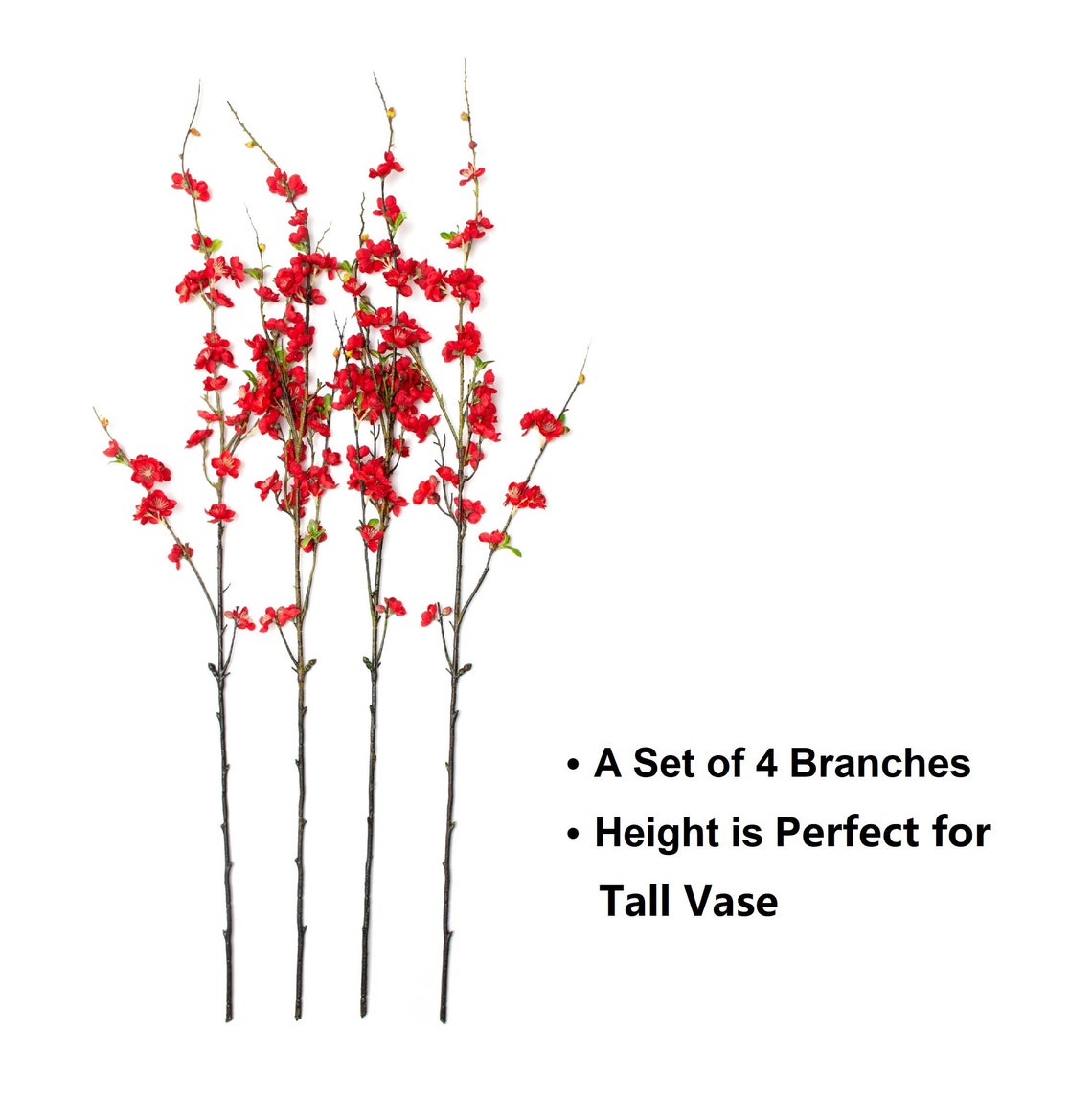Artificial Cherry Blossom Flowers Boutique Long Stem Branches Etsy