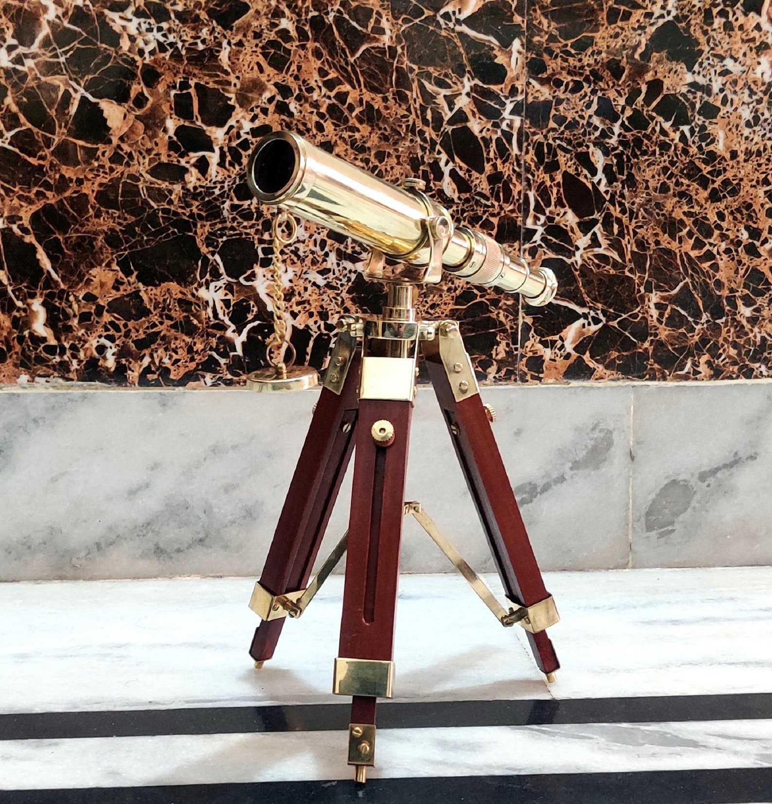 Nautical Brass Marine Telescope Vintage Style Working Brass Etsy