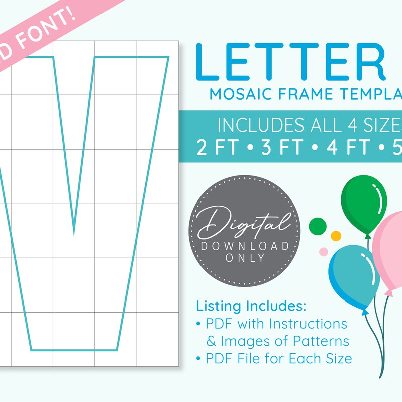 Mosaic Letter - Etsy