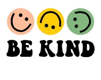 Be Kind Turning Smiles Embroidery Download