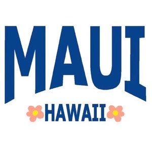 Maui Hawaii Flowers Embroidery Download