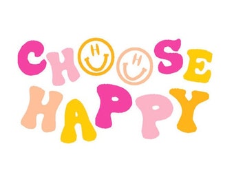 Choose Happy Smiley Embroidery Download
