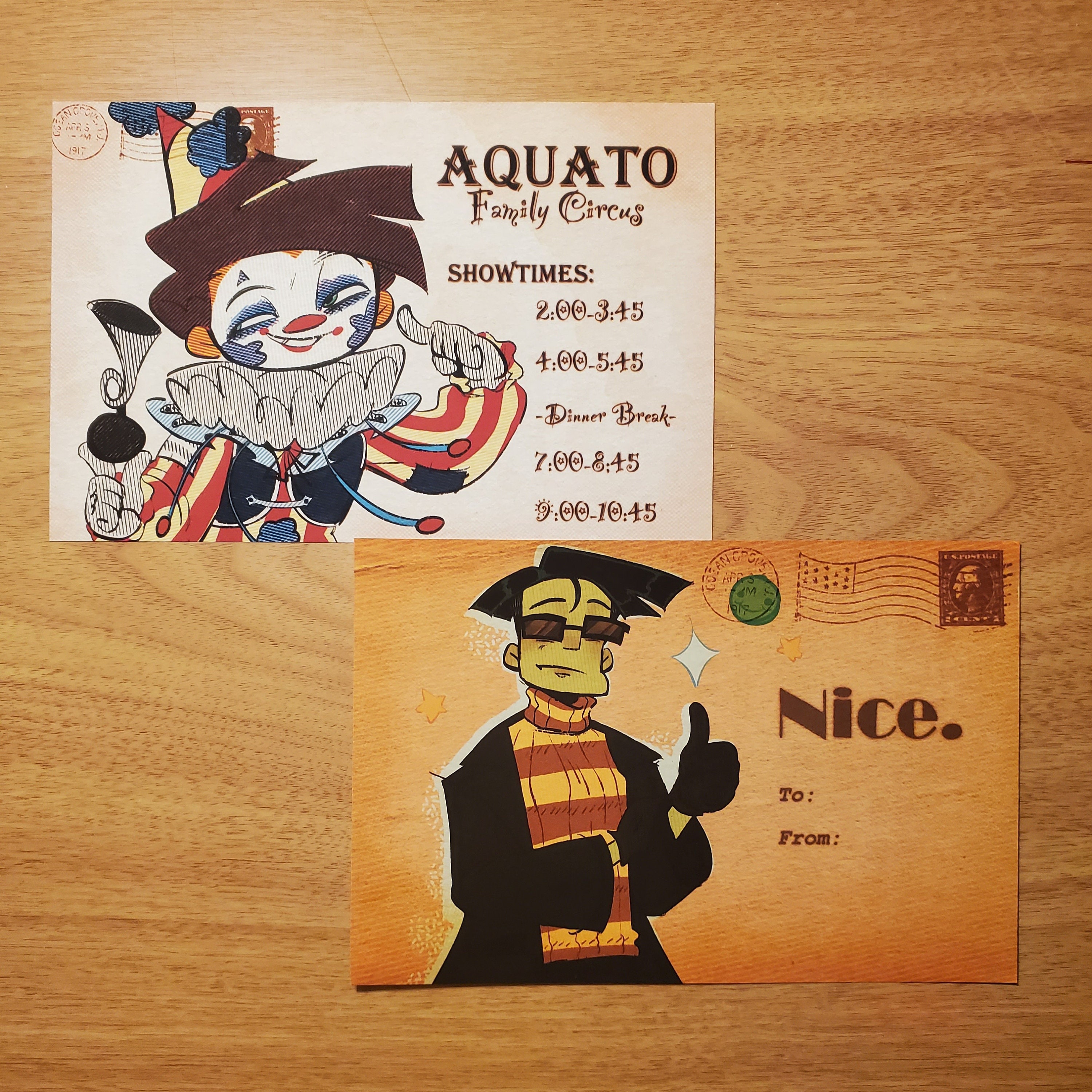 Psychonauts Sasha Nein and Razputin Aquato Fan Postcards - Etsy