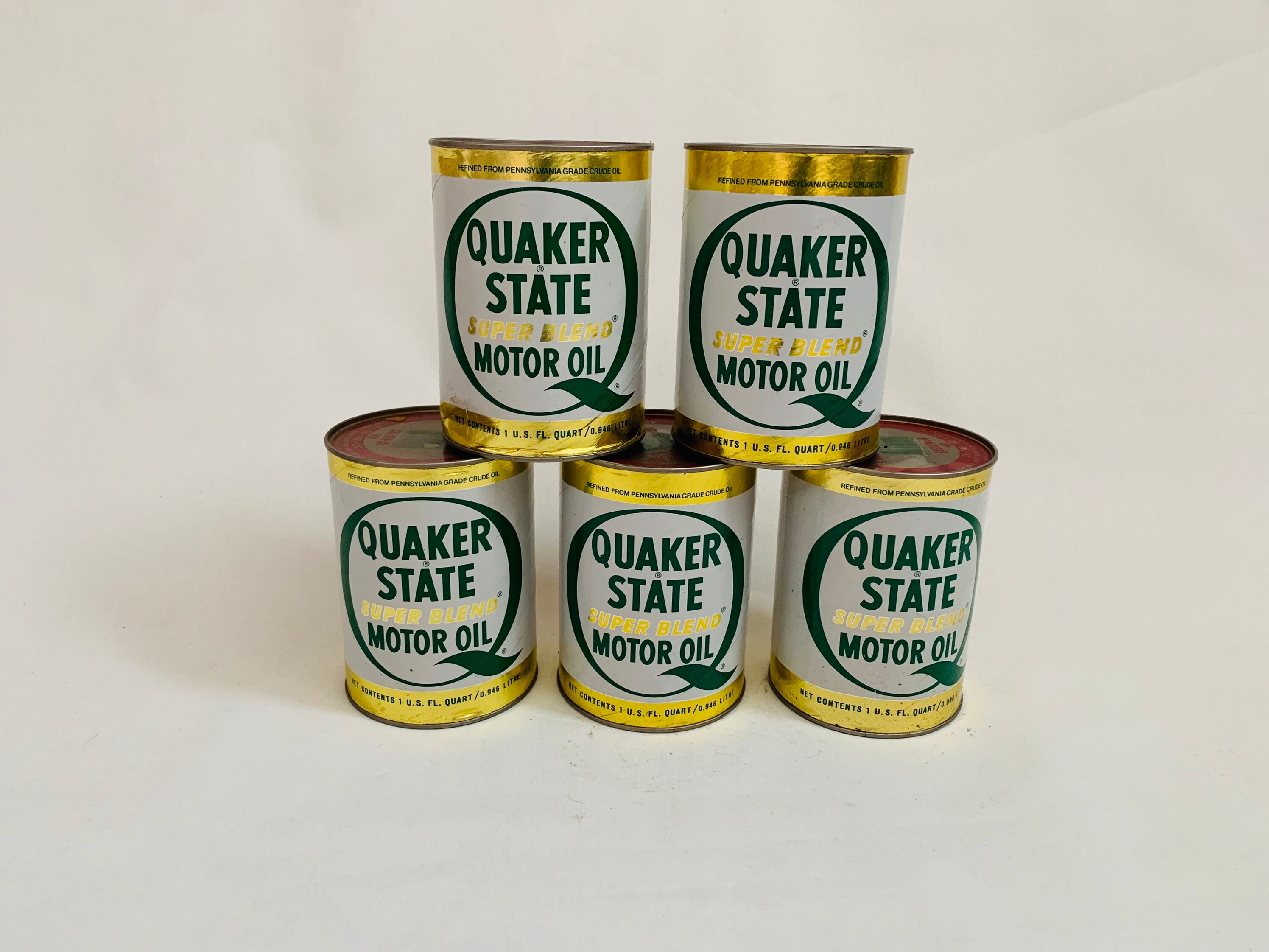 Quaker state super blend motor oil Cans full 6 total. They Etsy